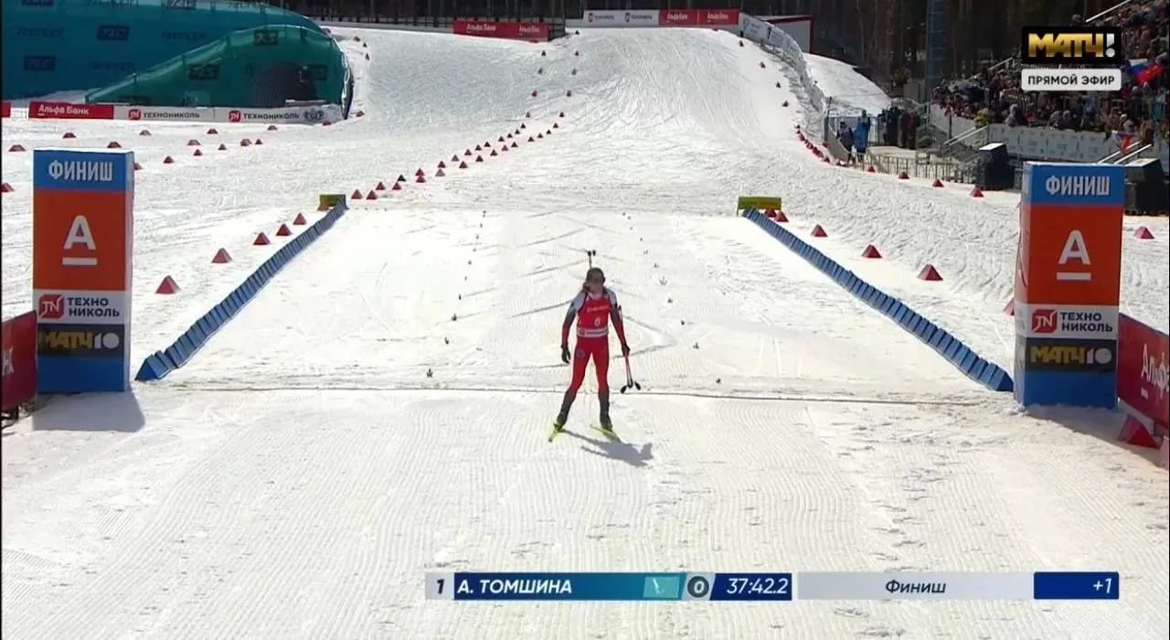 Сахалинская биатлонистка Анастасия Томшина выиграла чемпионат России в масс-старте Сахалинская биатлонистка Анастасия Томшина выиграла чемпионат России в масс-старте