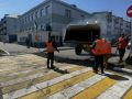 В Поронайске завершают вторую волну ямочного ремонта