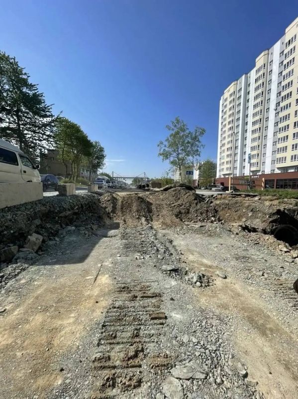 В Южно-Сахалинске ускоряют капремонт участка от улицы Украинской до Сахалинской