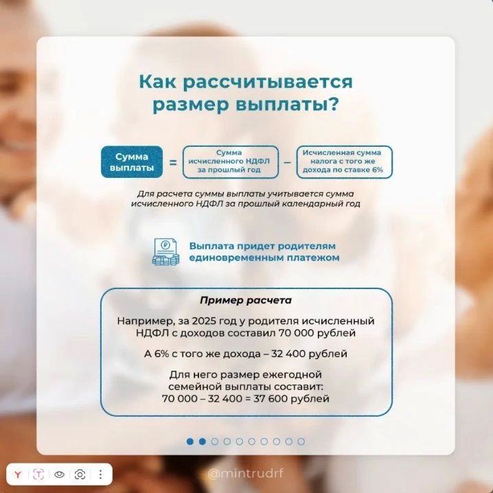 В России введена новая семейная налоговая выплата В России введена новая семейная налоговая выплата