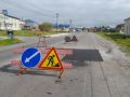 В воскресенье сотрудники подрядной организации завершили асфальтирование участка дороги на улице Нагорной