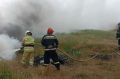 В Южно-Сахалинске полыхнул сухостой у поста ГАИ