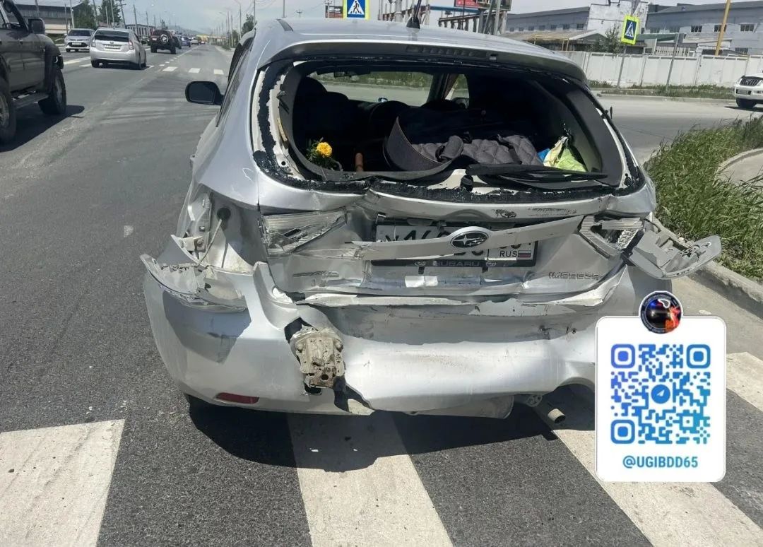 Ребенок пострадал в ДТП на Железнодорожной в Южно-Сахалинске