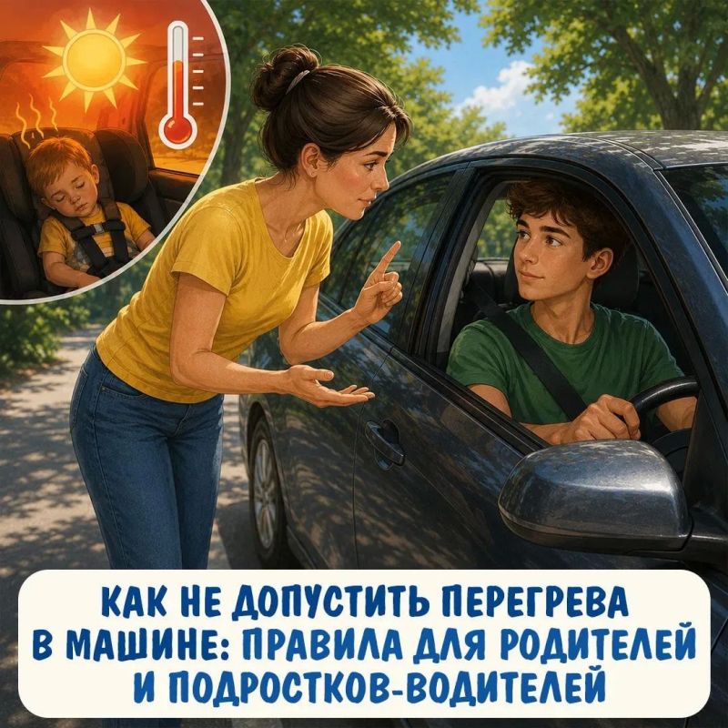 Как не допустить перегрева в машине: правила для родителей и подростков-водителей
