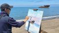 Сахалинские художники запечатлели юбилейное судно «Генеральной уборки»