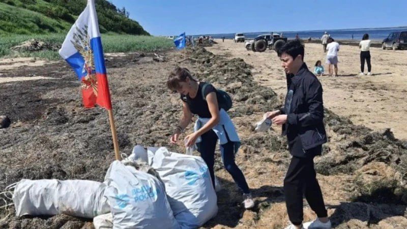 Экоактивисты Охинского района провели масштабную уборку на побережье залива Помрь