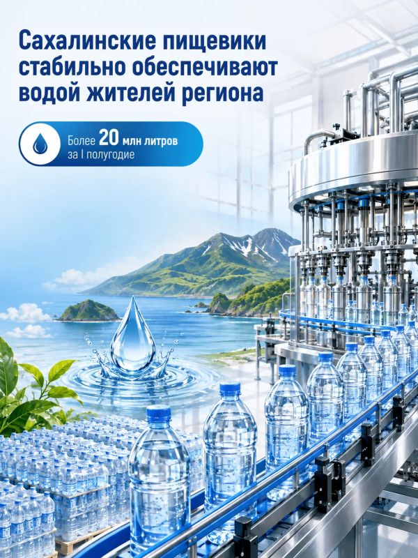 Более 20 млн литров воды произвели на Сахалине и Курилах