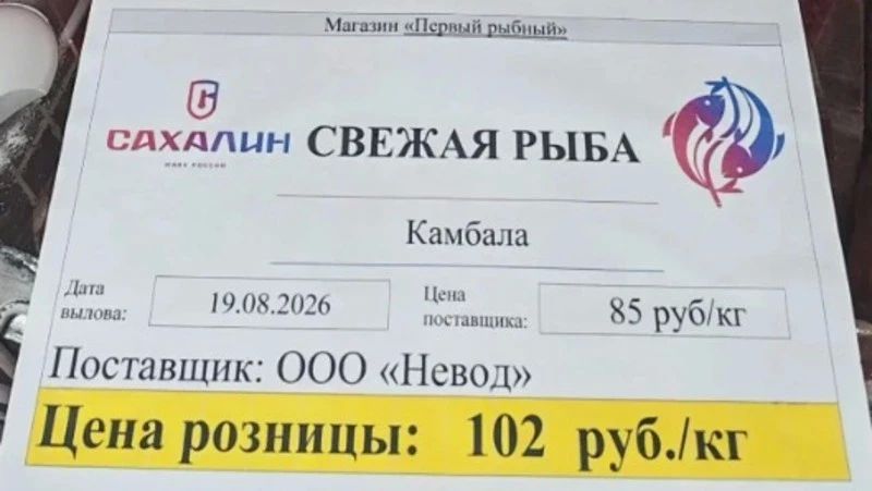Свежую горбушу и камбалу дешево продают в районах Сахалинской области 19 августа