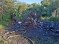 В Поронайском районе горела хозпостройка