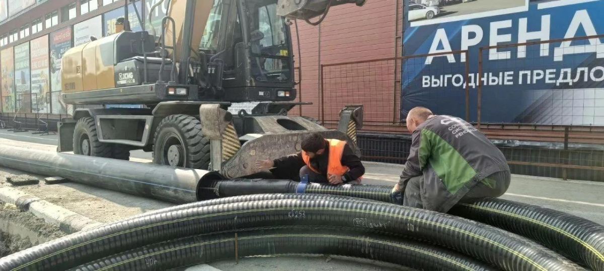 Обновление теплосетей по улице Хабаровской в Долинске вышло на финальный этап Обновление теплосетей по улице Хабаровской в Долинске вышло на финальный этап