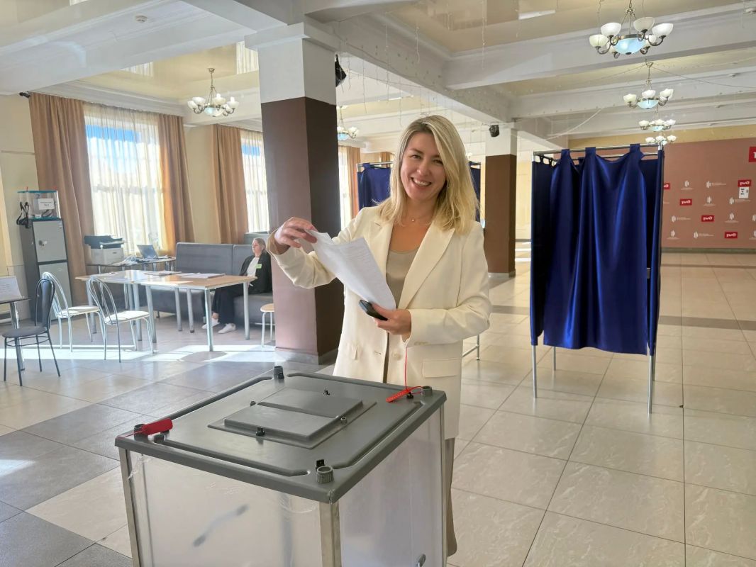 Проголосовала на выборах в Государственную Думу Проголосовала на выборах в Государственную Думу