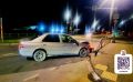 Мужчина на Toyota Vista снес дорожное ограждение в Южно-Сахалинске