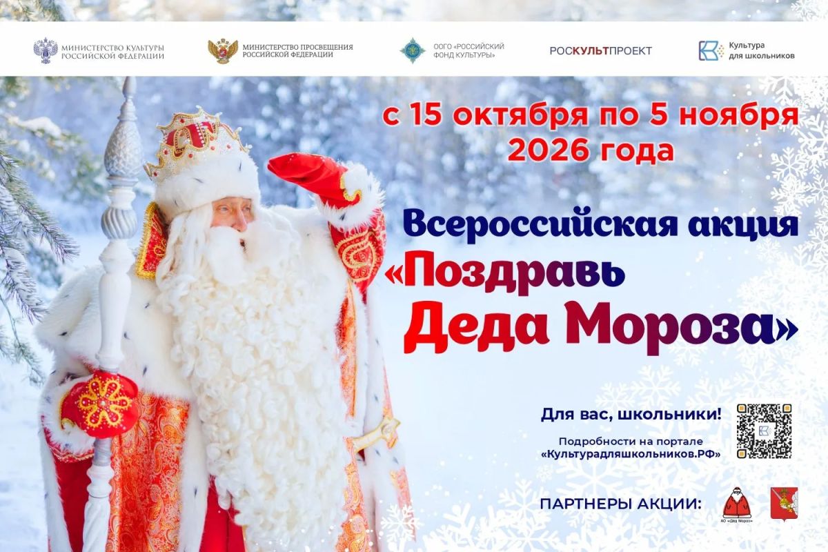 В России пройдет масштабная акция для школьников «Поздравь Деда Мороза»