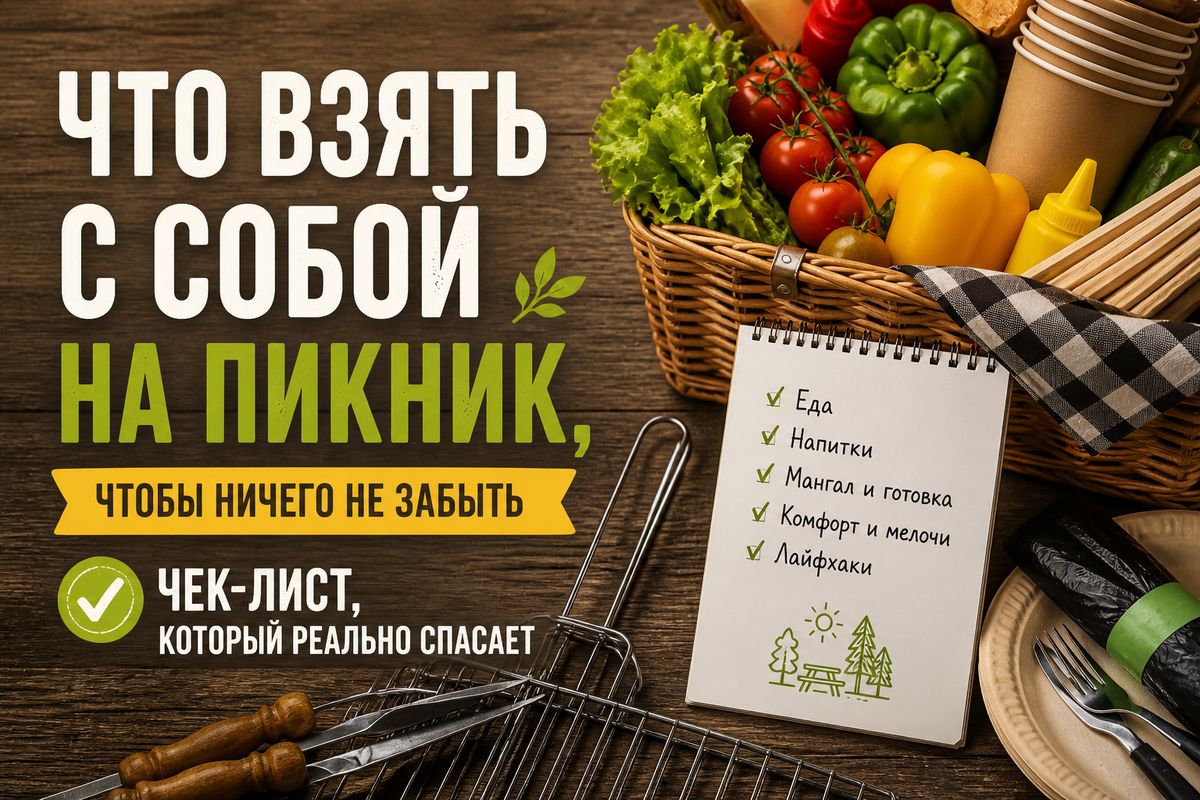 Как собрать идеальный пикник: простой чек-лист для беззаботного отдыха