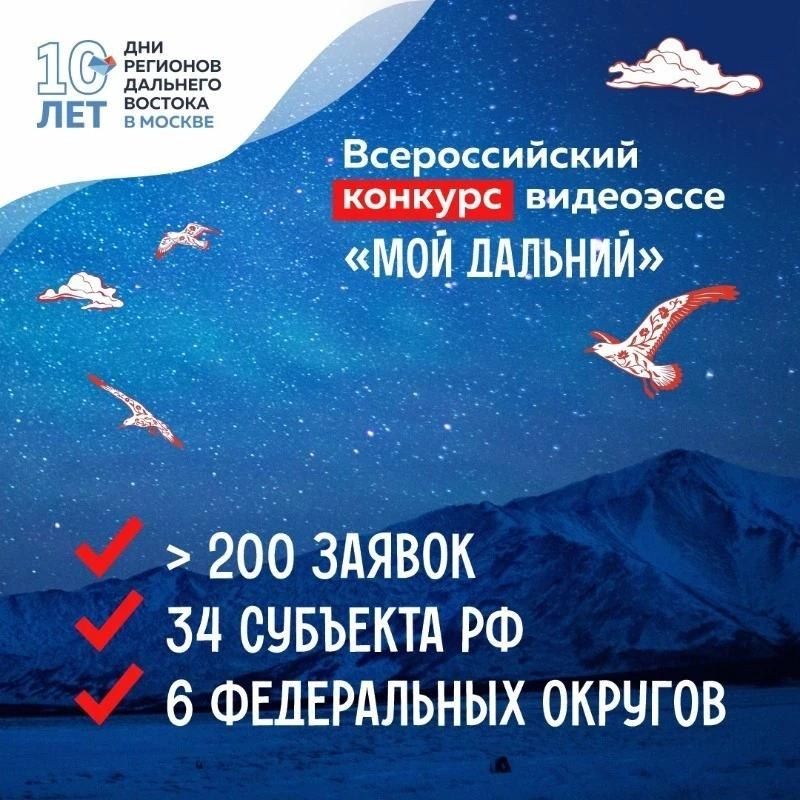 Более 200 заявок поступило на конкурс видеоэссе «Мой Дальний»