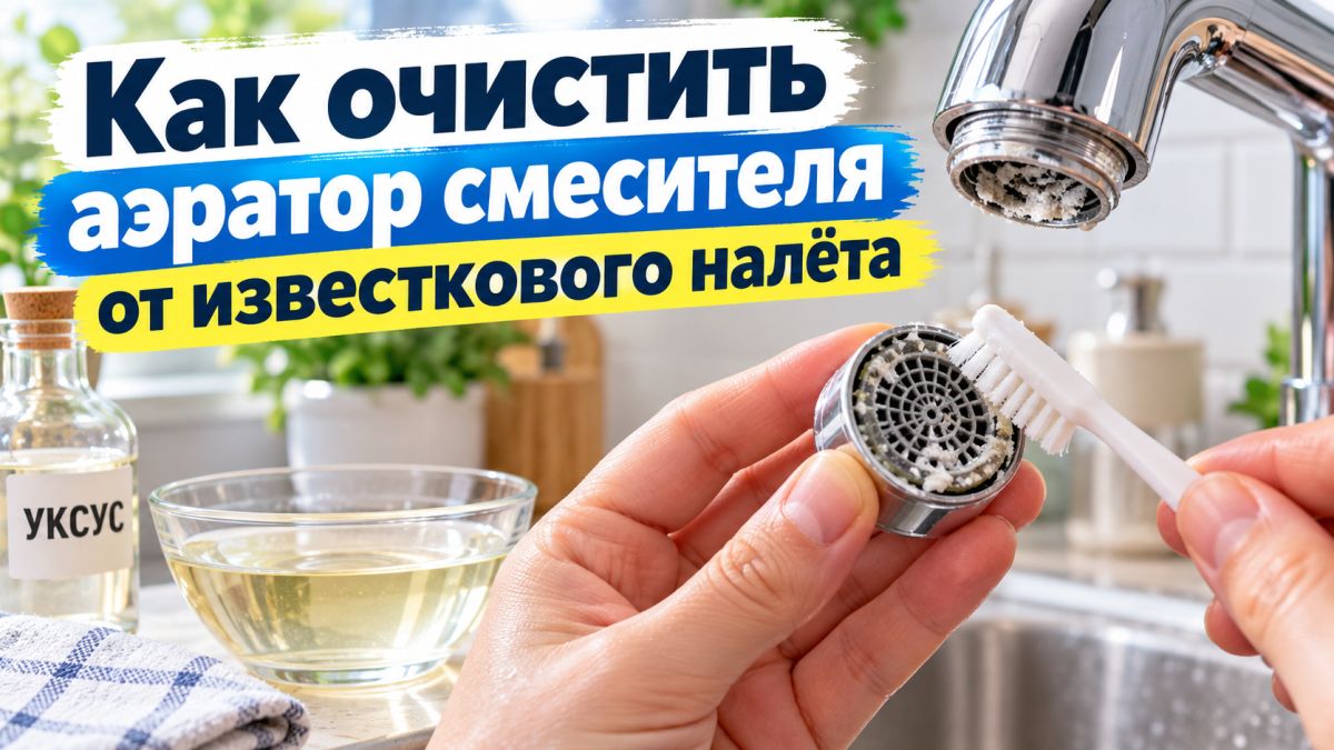 Слабый напор? Как быстро очистить аэратор смесителя от налёта