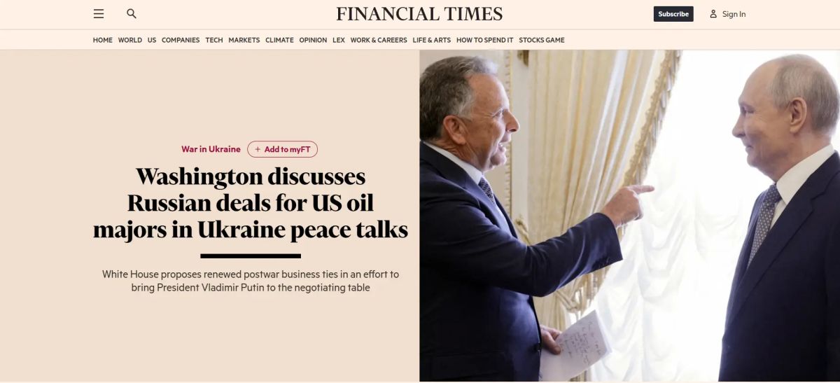 Financial Times: США предлагают России послевоенные сделки с нефтяными компаниями